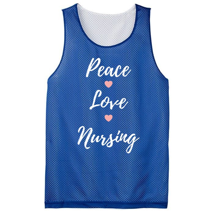 Peace Love Nursing Nurses Gift Mesh Reversible Basketball Jersey Tank