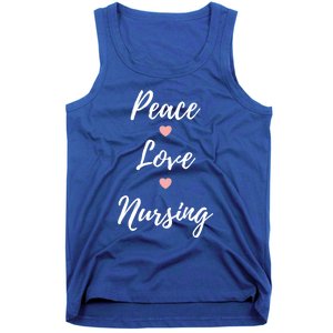 Peace Love Nursing Nurses Gift Tank Top