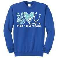 Peace Love Nursing Phonendoscope Heart Funny Nurse Medical Great Gift Sweatshirt