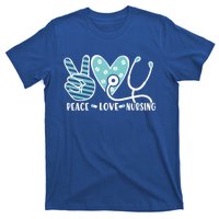 Peace Love Nursing Phonendoscope Heart Funny Nurse Medical Great Gift T-Shirt