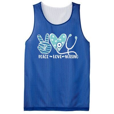 Peace Love Nursing Phonendoscope Heart Funny Nurse Medical Great Gift Mesh Reversible Basketball Jersey Tank