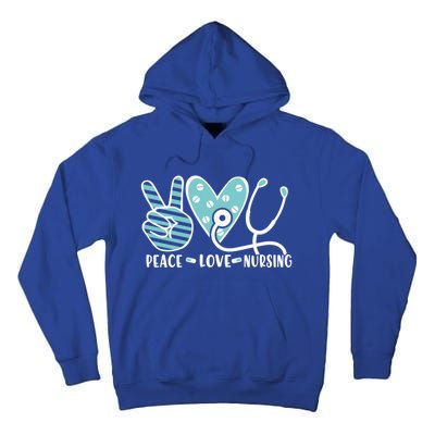 Peace Love Nursing Phonendoscope Heart Funny Nurse Medical Great Gift Tall Hoodie