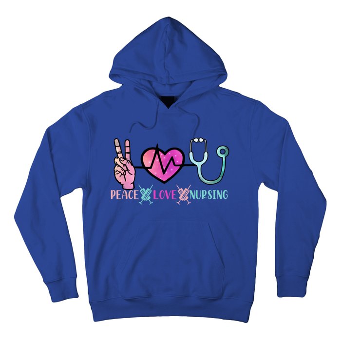 Peace Love Nursing Meaningful Gift Hoodie