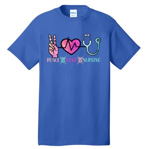 Peace Love Nursing Meaningful Gift Tall T-Shirt