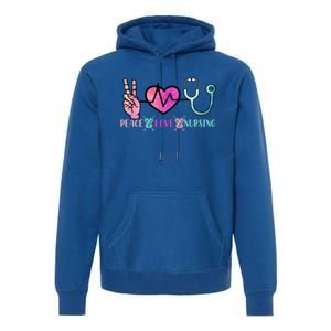 Peace Love Nursing Meaningful Gift Premium Hoodie