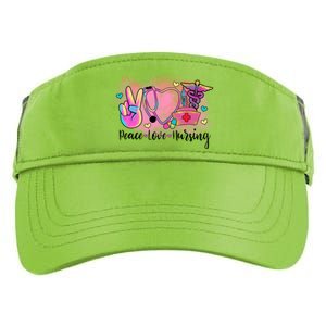 Peace Love Nursing Retro Vibe Gift Adult Drive Performance Visor