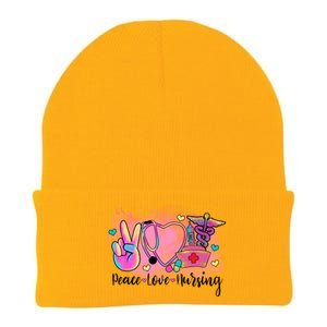 Peace Love Nursing Retro Vibe Gift Knit Cap Winter Beanie