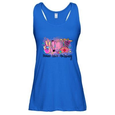Peace Love Nursing Retro Vibe Gift Ladies Essential Flowy Tank