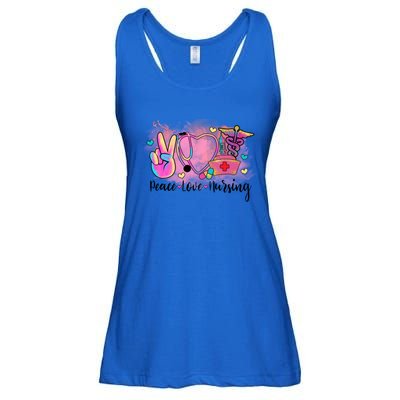 Peace Love Nursing Retro Vibe Gift Ladies Essential Flowy Tank