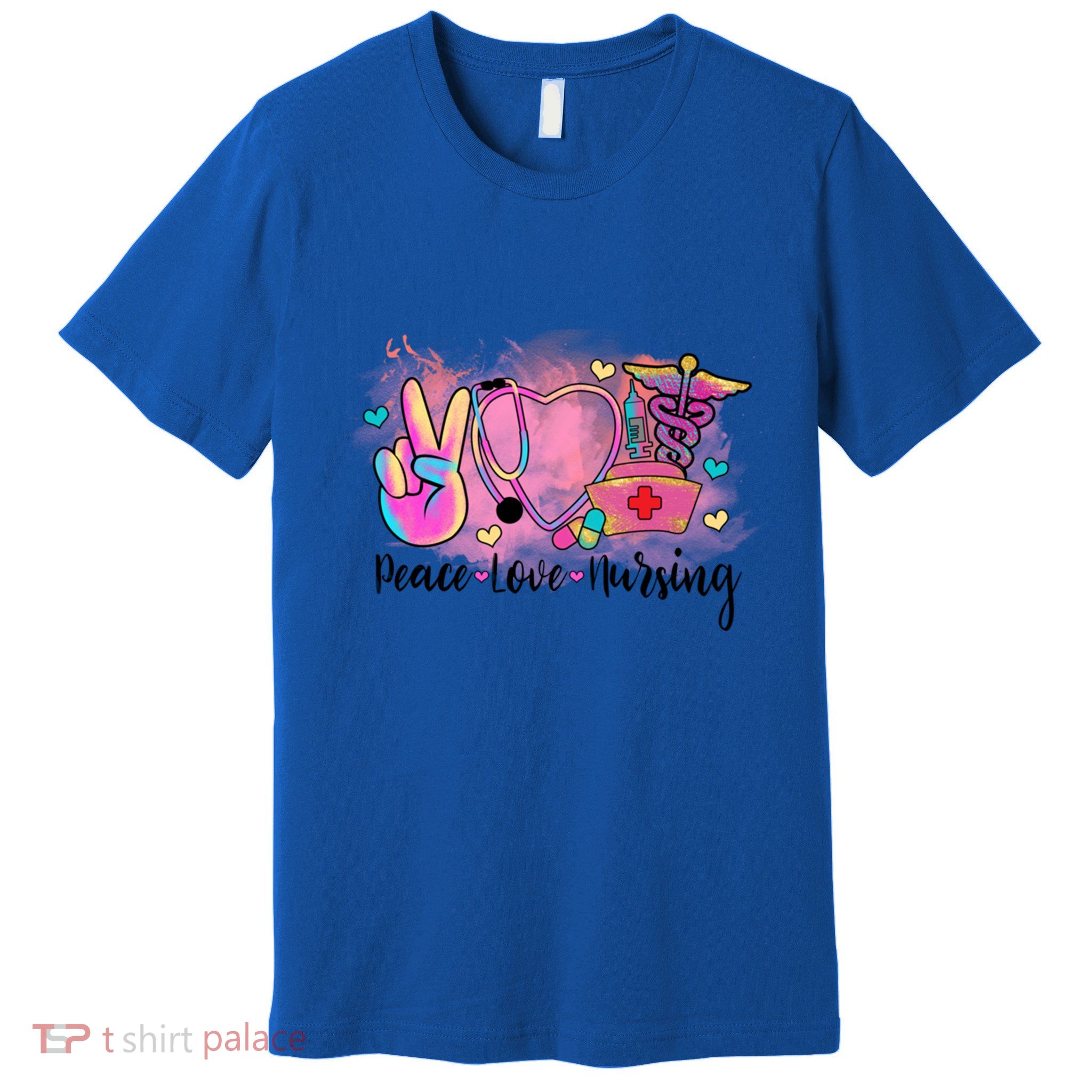 Peace Love Nursing Retro Vibe Gift Premium T-Shirt