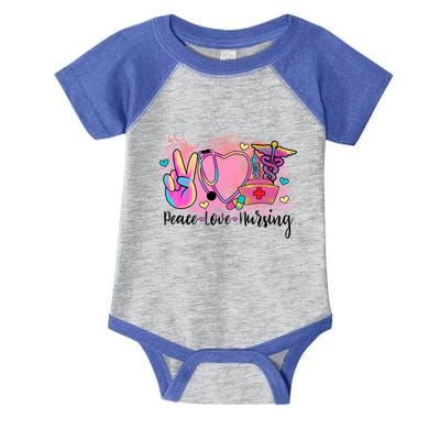 Peace Love Nursing Retro Vibe Gift Infant Baby Jersey Bodysuit