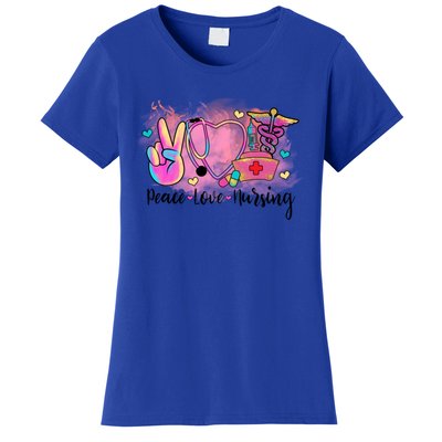 Peace Love Nursing Retro Vibe Gift Women's T-Shirt