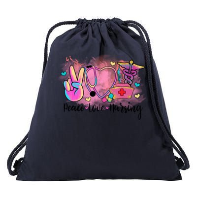 Peace Love Nursing Retro Vibe Gift Drawstring Bag