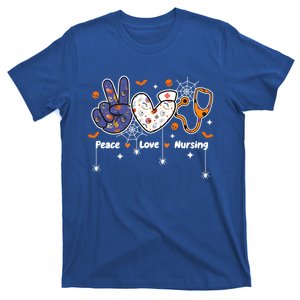 Peace Love Nursing Stethoscope Nurse Life Halloween Costume Gift T-Shirt