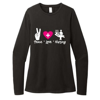 Peace Love Nursing Student School Healthcare Nurse Week Lvn Gift Womens CVC Long Sleeve Shirt