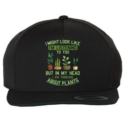 Plant Lovers Nature Gardener Horticulturalists Greenskeepers Gift Wool Snapback Cap