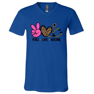 Peace Love Nursing Meaningful Gift V-Neck T-Shirt