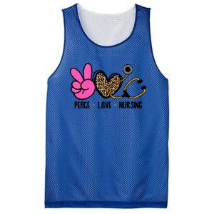 Peace Love Nursing Meaningful Gift Mesh Reversible Basketball Jersey Tank