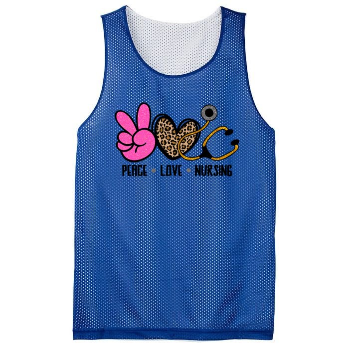 Peace Love Nursing Meaningful Gift Mesh Reversible Basketball Jersey Tank