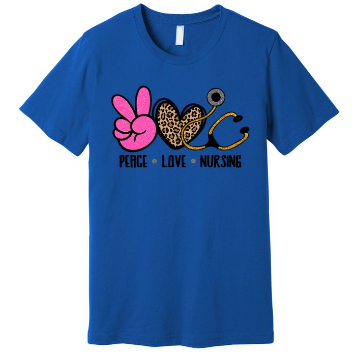 Peace Love Nursing Meaningful Gift Premium T-Shirt