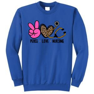 Peace Love Nursing Meaningful Gift Tall Sweatshirt