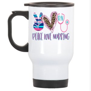 Peace Love Nursing Cool Gift Stainless Steel Travel Mug