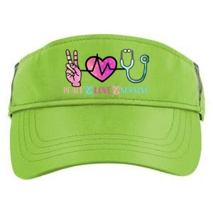 Peace Love Nursing Gift Adult Drive Performance Visor