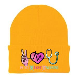 Peace Love Nursing Gift Knit Cap Winter Beanie