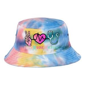 Peace Love Nursing Gift Tie Dye Newport Bucket Hat