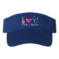 Peace Love Nursing Gift Valucap Bio-Washed Visor