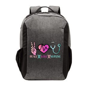 Peace Love Nursing Gift Vector Backpack