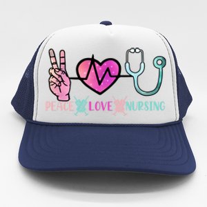 Peace Love Nursing Gift Trucker Hat