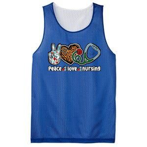 Peace Love Nursing Meaningful Gift Mesh Reversible Basketball Jersey Tank