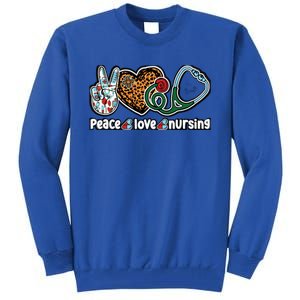 Peace Love Nursing Meaningful Gift Tall Sweatshirt