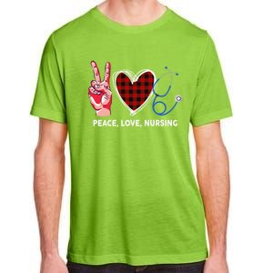 Peace Love Nursing Nurse Front Line Awareness Cool Gift Adult ChromaSoft Performance T-Shirt