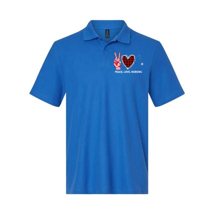 Peace Love Nursing Nurse Front Line Awareness Cool Gift Softstyle Adult Sport Polo