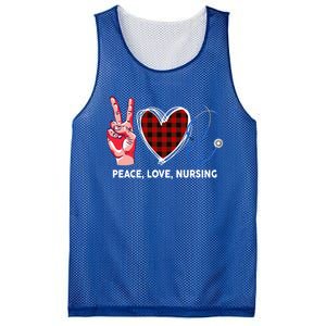 Peace Love Nursing Nurse Front Line Awareness Cool Gift Mesh Reversible Basketball Jersey Tank