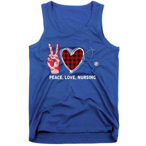 Peace Love Nursing Nurse Front Line Awareness Cool Gift Tank Top