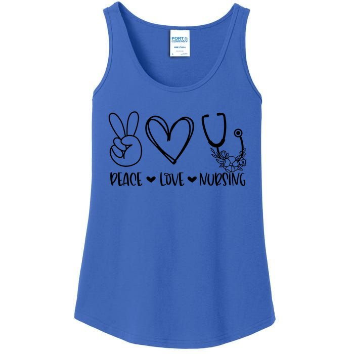 Peace Love Nursing Nurse Appreciation Nursing Gift Ladies Essential Tank