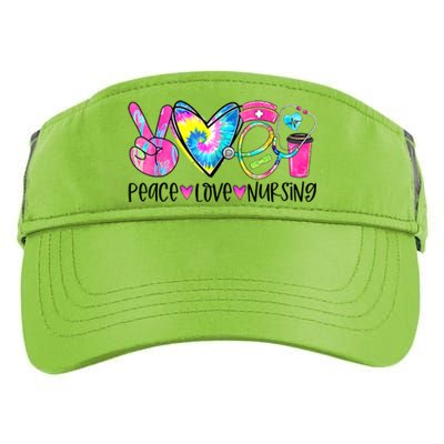 Peace Love Nursing Colorful Cute Nurse Gift Adult Drive Performance Visor