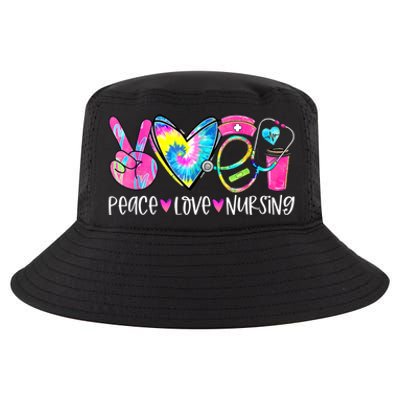 Peace Love Nursing Colorful Cute Nurse Gift Cool Comfort Performance Bucket Hat