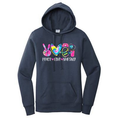 Peace Love Nursing Colorful Cute Nurse Gift Women's Pullover Hoodie