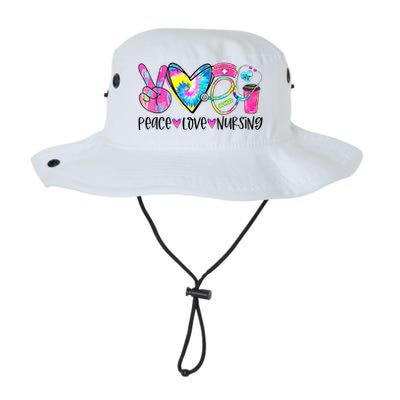 Peace Love Nursing Colorful Cute Nurse Gift Legacy Cool Fit Booney Bucket Hat