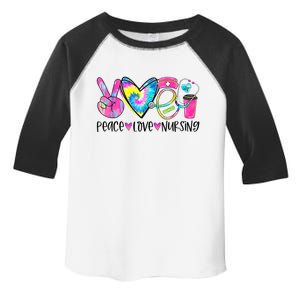 Peace Love Nursing Colorful Cute Nurse Gift Toddler Fine Jersey T-Shirt