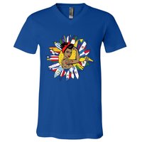 Proud Latina National Hispanic Heritage Month Feminism Gift V-Neck T-Shirt