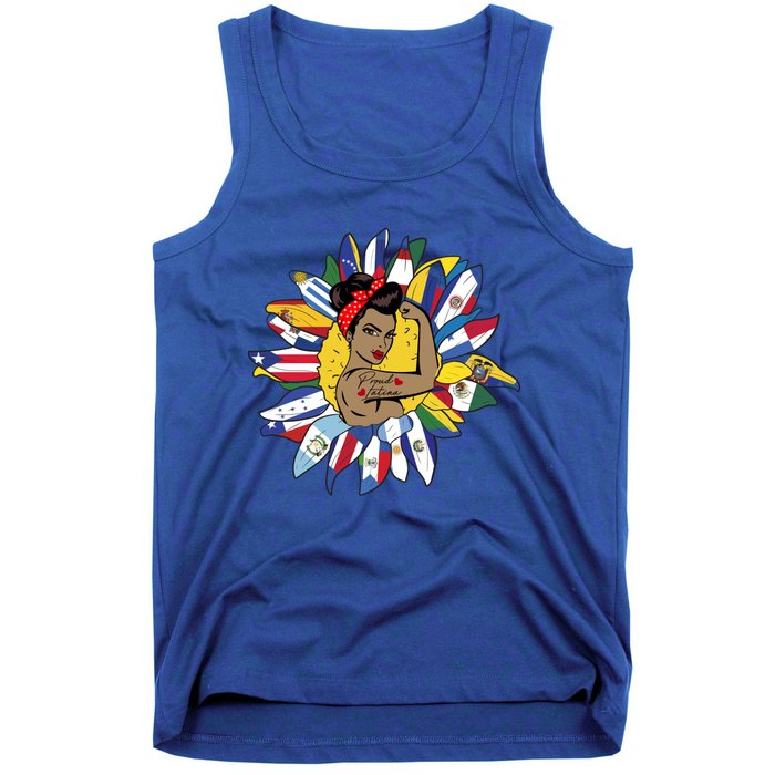 Proud Latina National Hispanic Heritage Month Feminism Gift Tank Top