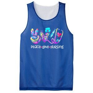 Peace Love Nursing Leopard Heart Stethoscope Nurse Life Gift Mesh Reversible Basketball Jersey Tank