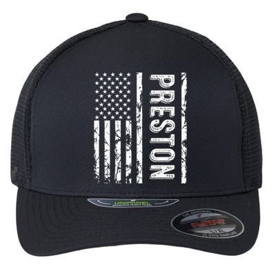 Preston Last Name Funny Surname Team Preston Family Reunion Flexfit Unipanel Trucker Cap