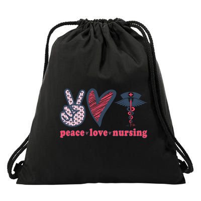Peace Love Nursing Drawstring Bag