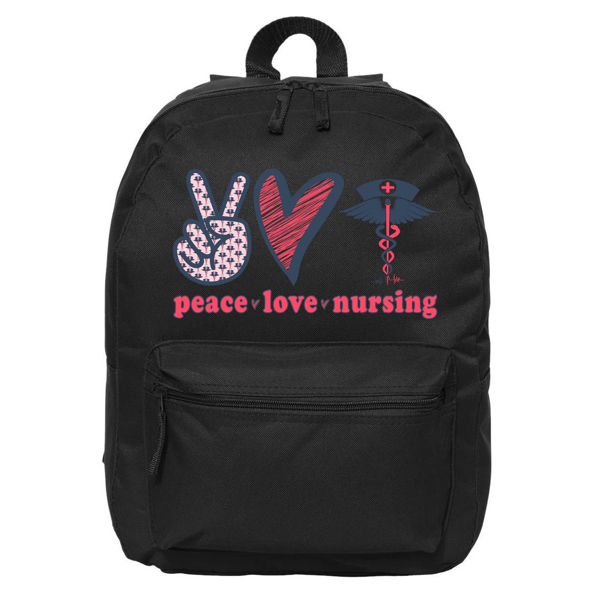 Peace Love Nursing 16 in Basic Backpack